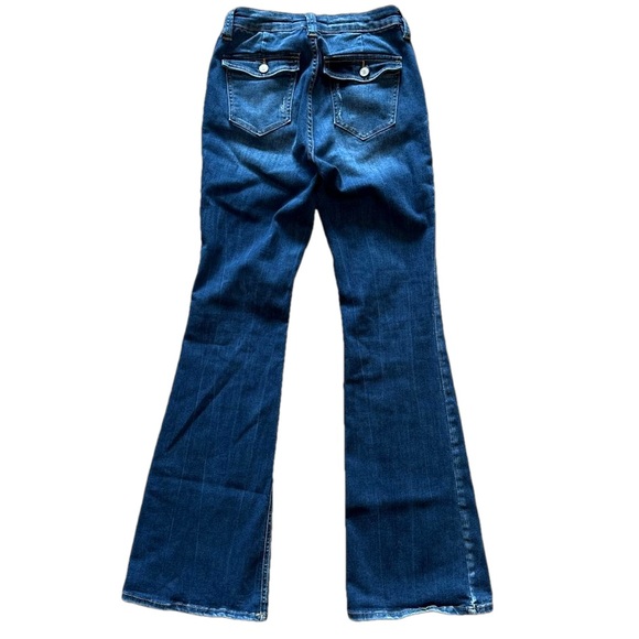 KANCAN Women's Mid-Rise Flap Pocket Flare Jeans - Size 27 - Picture 4 of 14